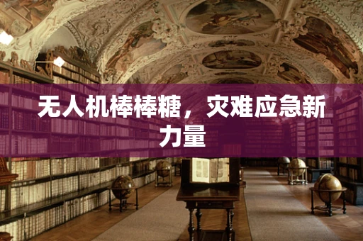 无人机棒棒糖，灾难应急新力量