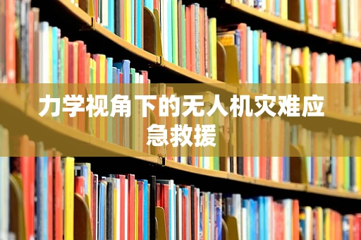 力学视角下的无人机灾难应急救援