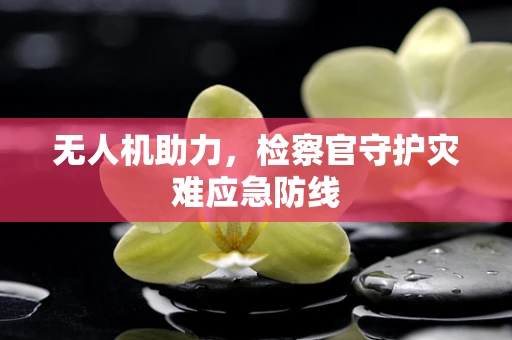 无人机助力，检察官守护灾难应急防线