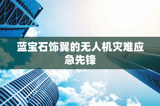 蓝宝石饰翼的无人机灾难应急先锋