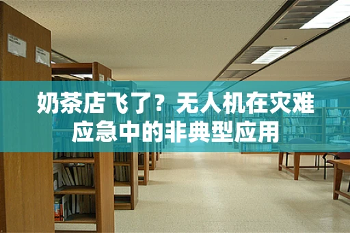 奶茶店飞了？无人机在灾难应急中的非典型应用