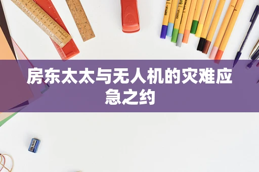 房东太太与无人机的灾难应急之约