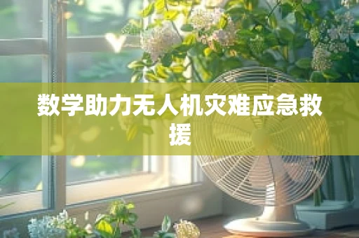 数学助力无人机灾难应急救援