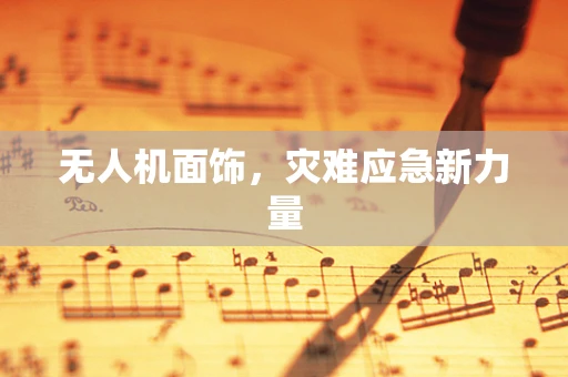 无人机面饰，灾难应急新力量