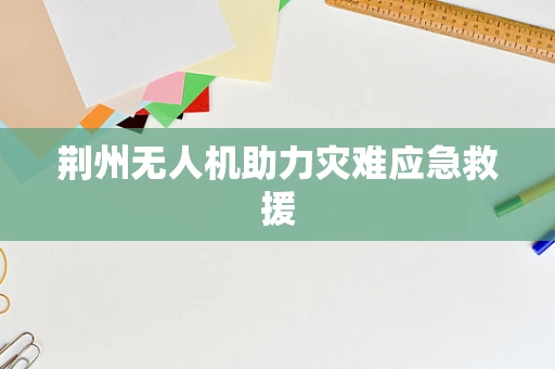 荆州无人机助力灾难应急救援