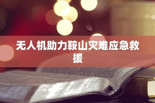 无人机助力鞍山灾难应急救援
