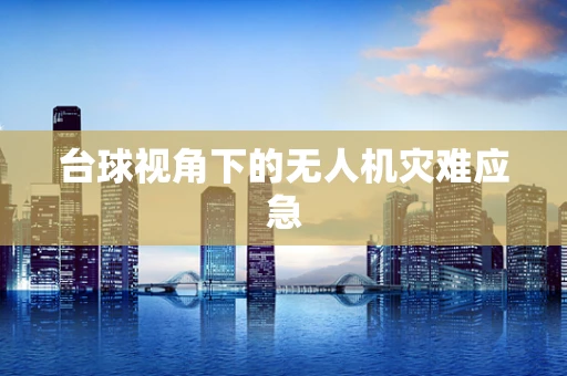 台球视角下的无人机灾难应急