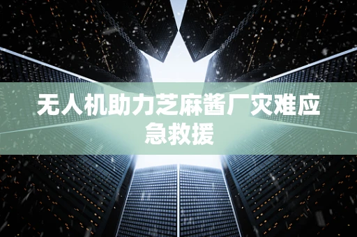 无人机助力芝麻酱厂灾难应急救援