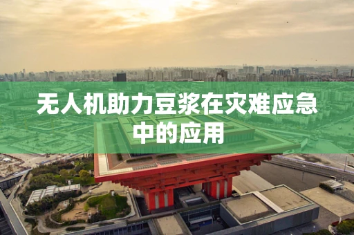 无人机助力豆浆在灾难应急中的应用