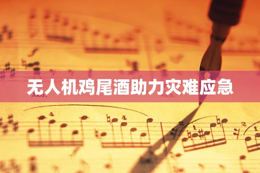 无人机鸡尾酒助力灾难应急