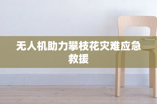 无人机助力攀枝花灾难应急救援