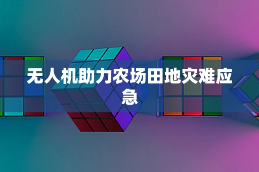 无人机助力农场田地灾难应急