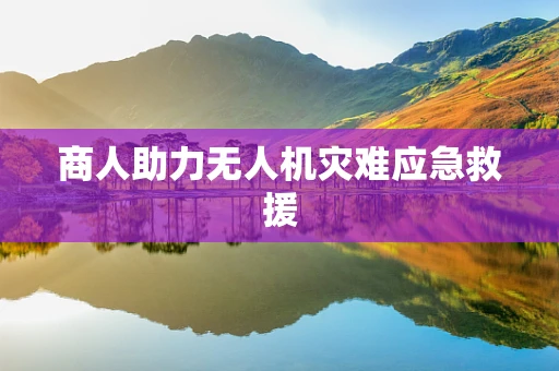 商人助力无人机灾难应急救援