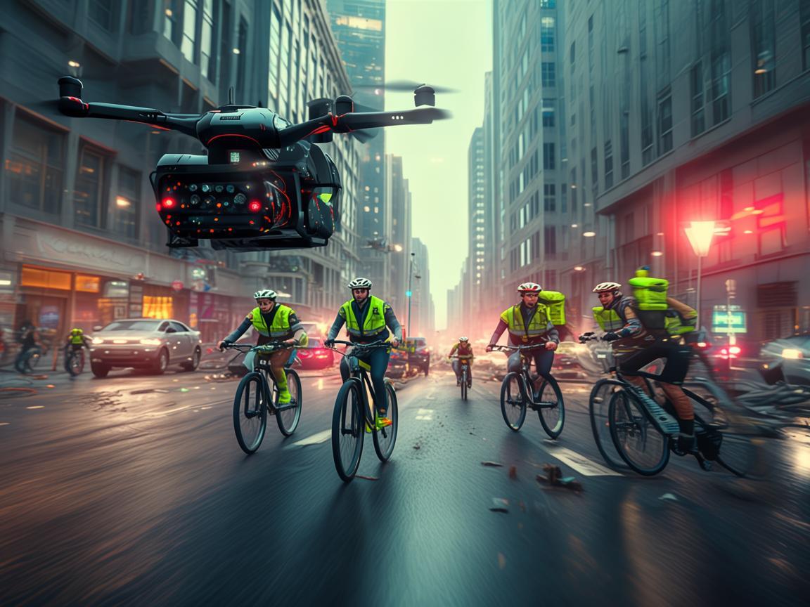 无人机助力城市自行车灾难应急救援