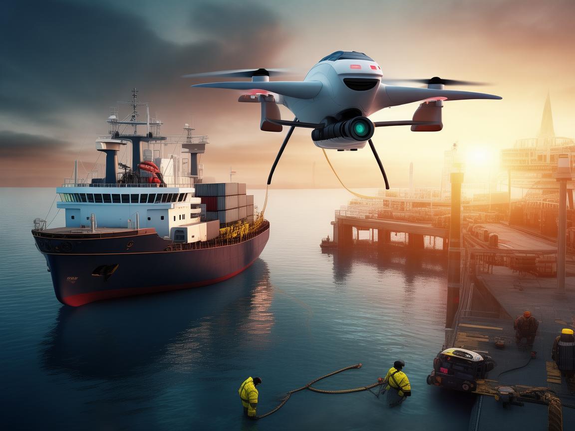 无人机助力船舶停靠点灾难应急