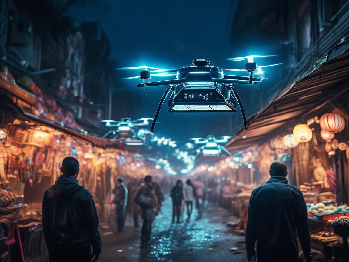 无人机助力夜市灾难应急