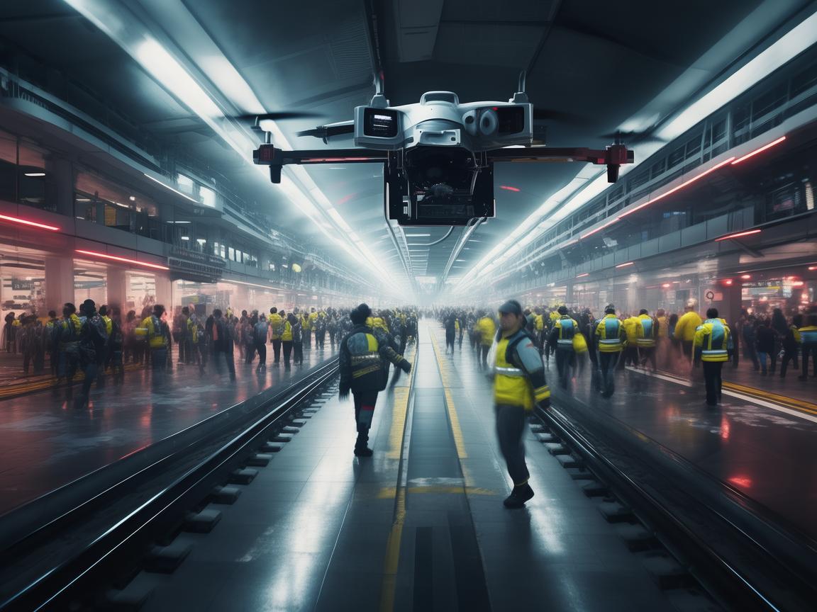 高铁站应急，无人机助力灾难救援