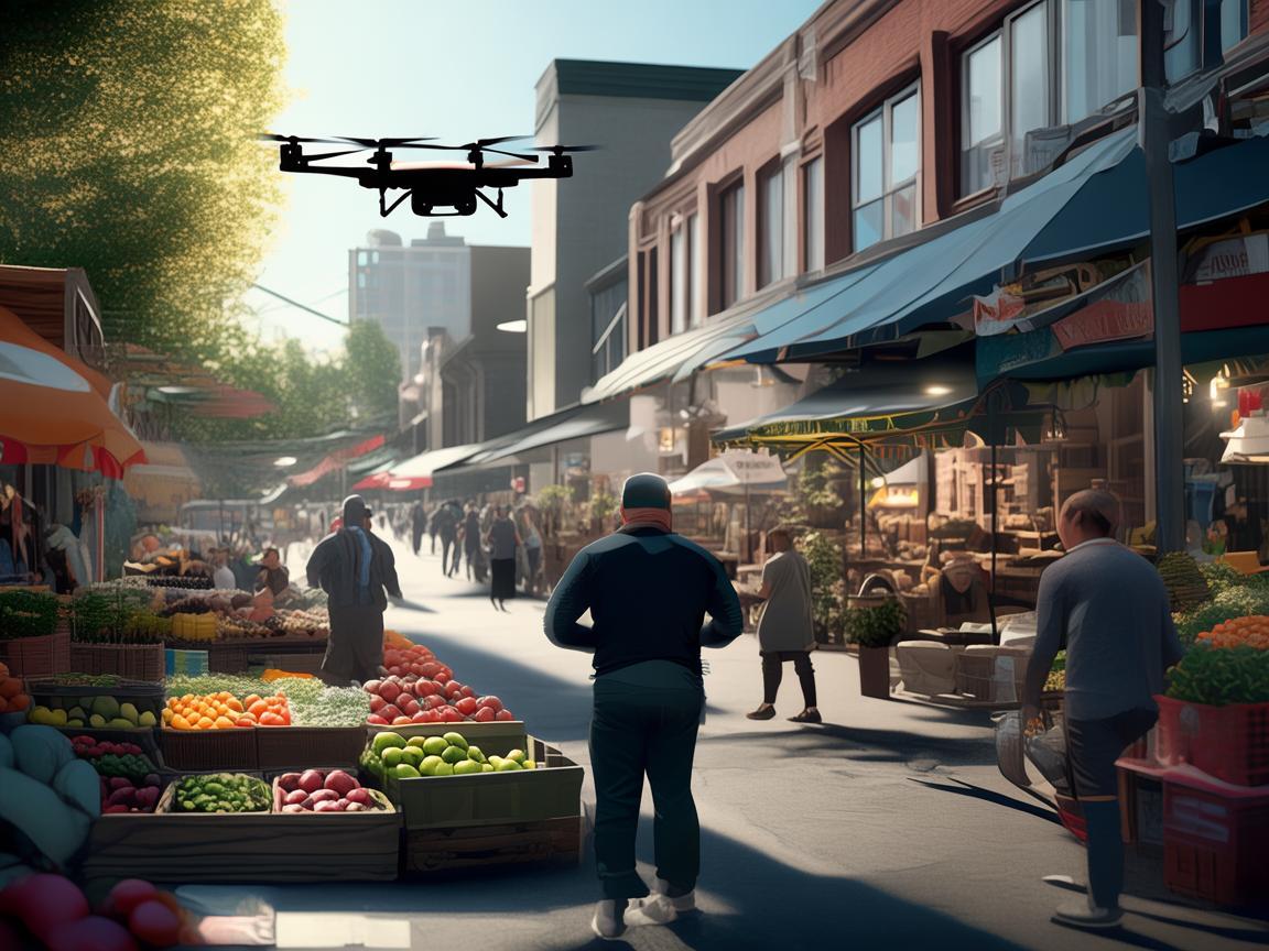 无人机助力农贸市场灾难应急