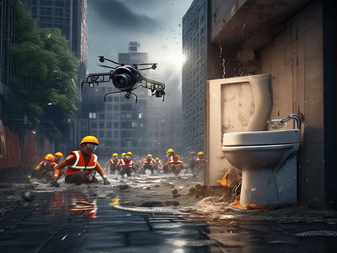 无人机助力马桶密封圈灾难应急 无人机助力马桶密封圈灾难应急