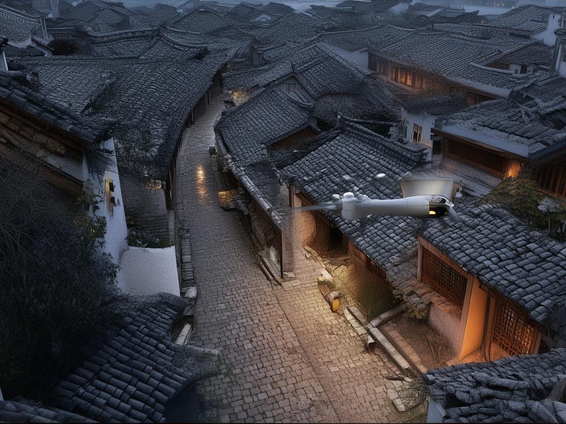 无人机助力古镇街道灾难应急