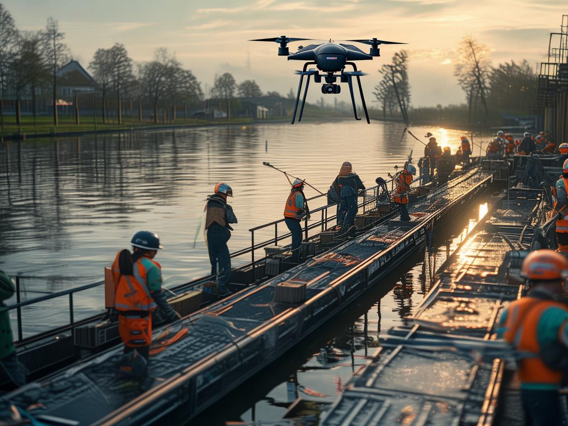 无人机助力浮桥桥头灾难应急