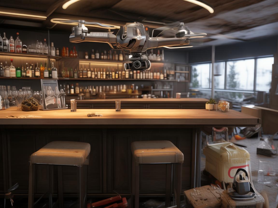 无人机助力吧台应急救灾