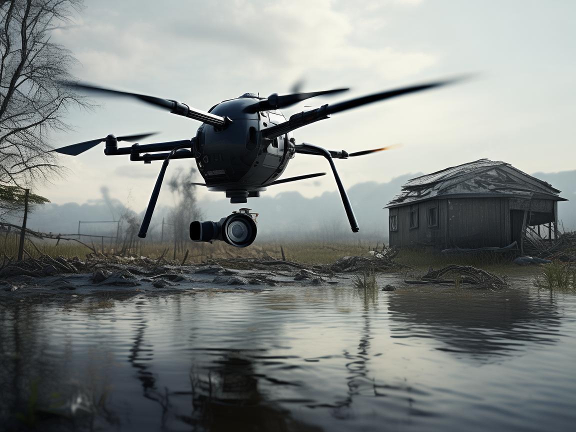 无人机助力蹲便器灾难应急救援