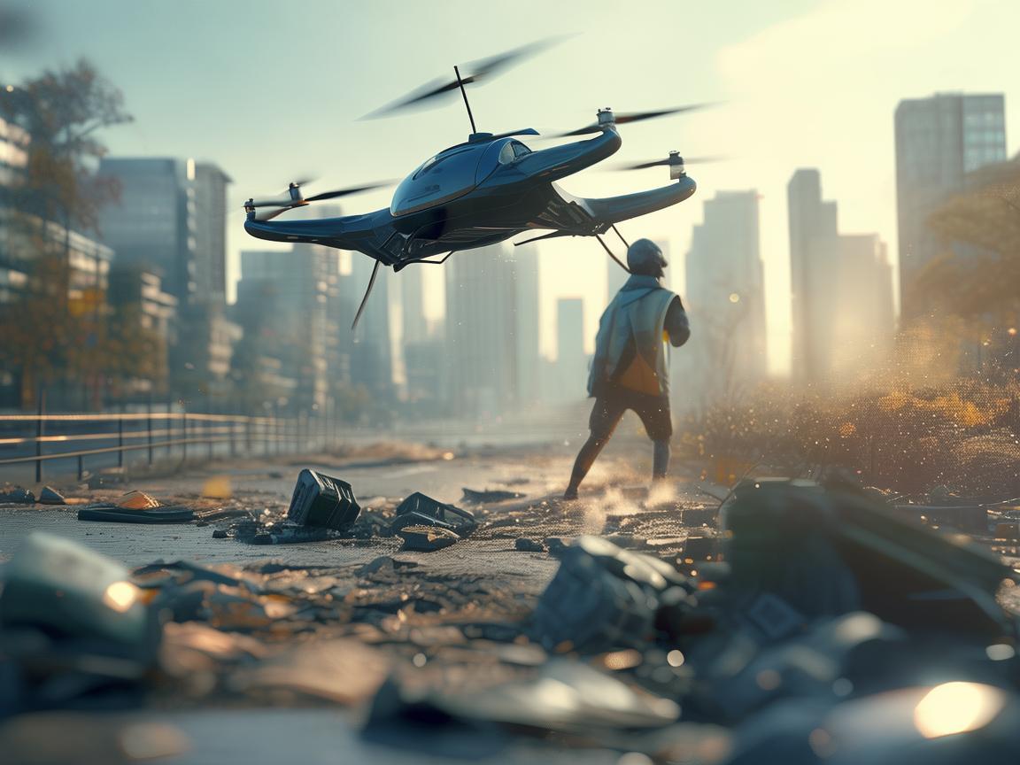 无人机助力清洁工，灾难应急显身手