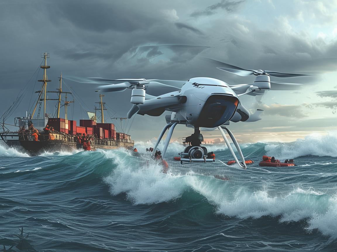 无人机助力轮船灾难应急救援